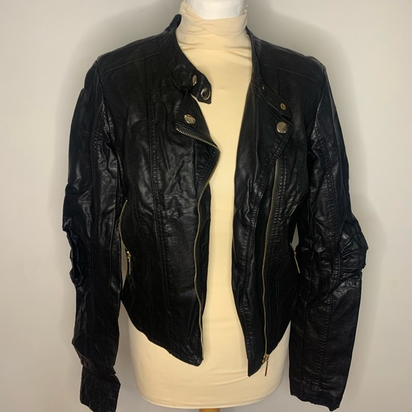 Faux Leather Moto Jacket - Picture 2 of 5